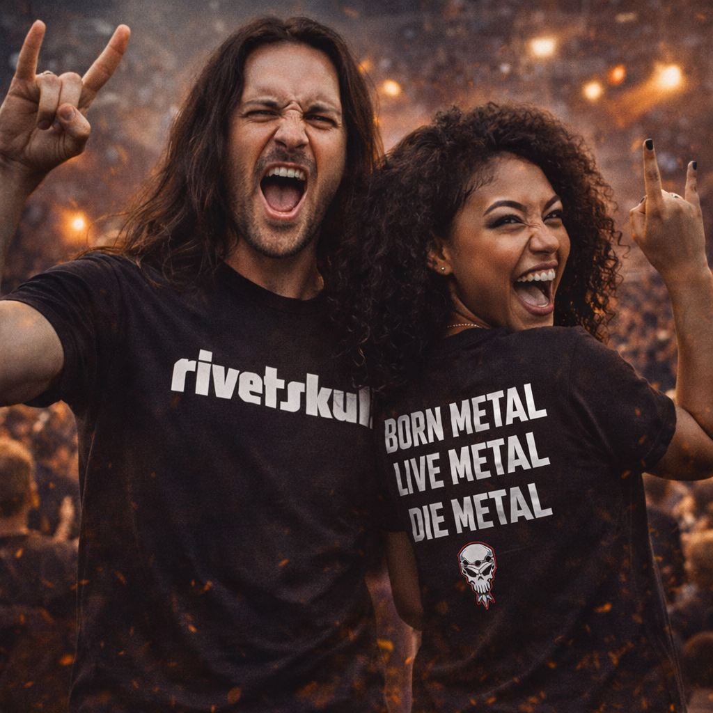 RivetSkull "Born Metal" Tee